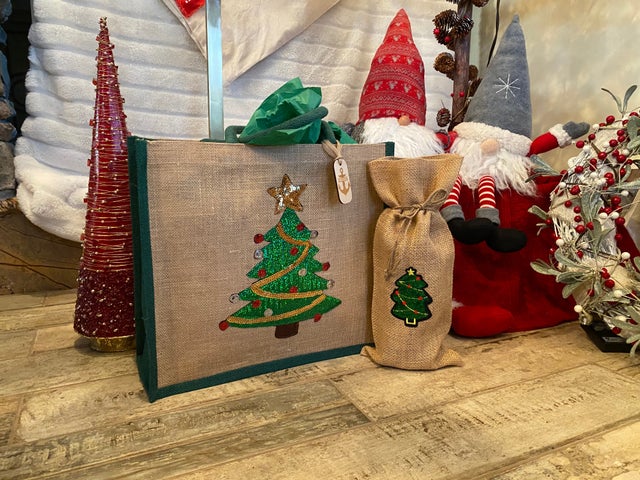 Large burlap hotsell christmas bags