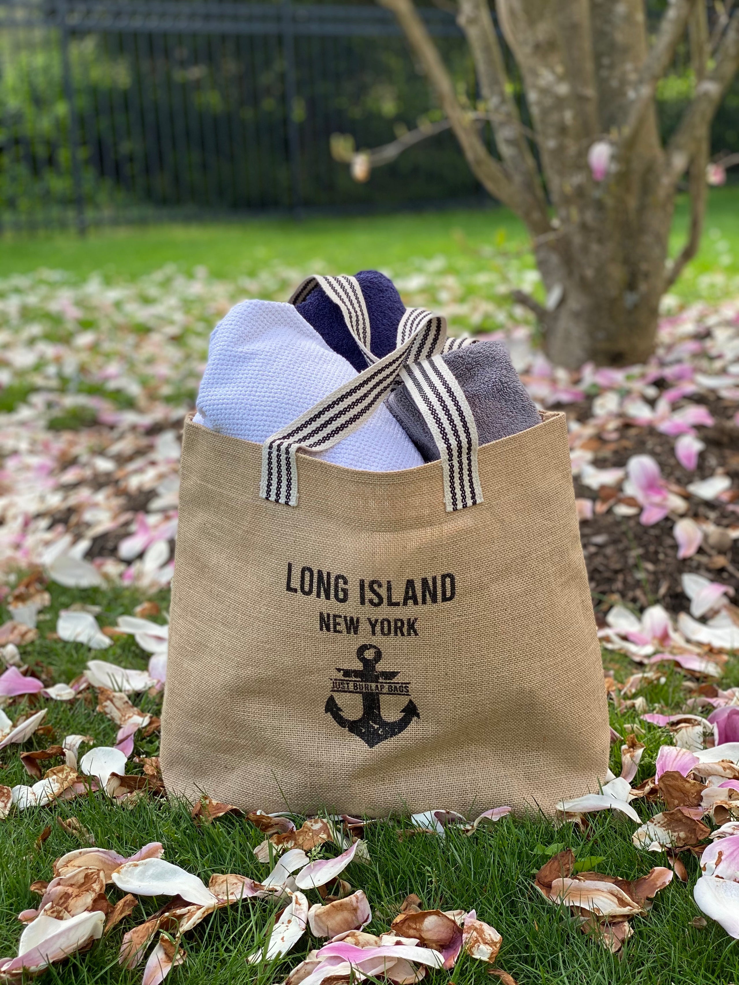 Long Island Beach Bag Just Burlap Bags